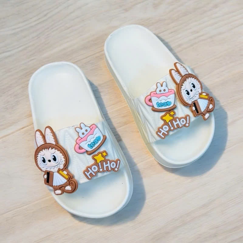 Dép bánh mì chống trơn thời trang cho bé trai bé gái hình thỏ labubu đánh đàn siêu nhẹ mềm