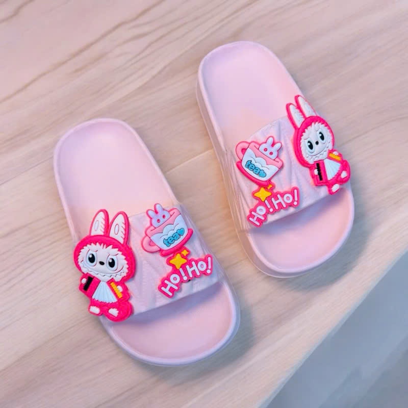 Dép bánh mì chống trơn thời trang cho bé trai bé gái hình thỏ labubu đánh đàn siêu nhẹ mềm