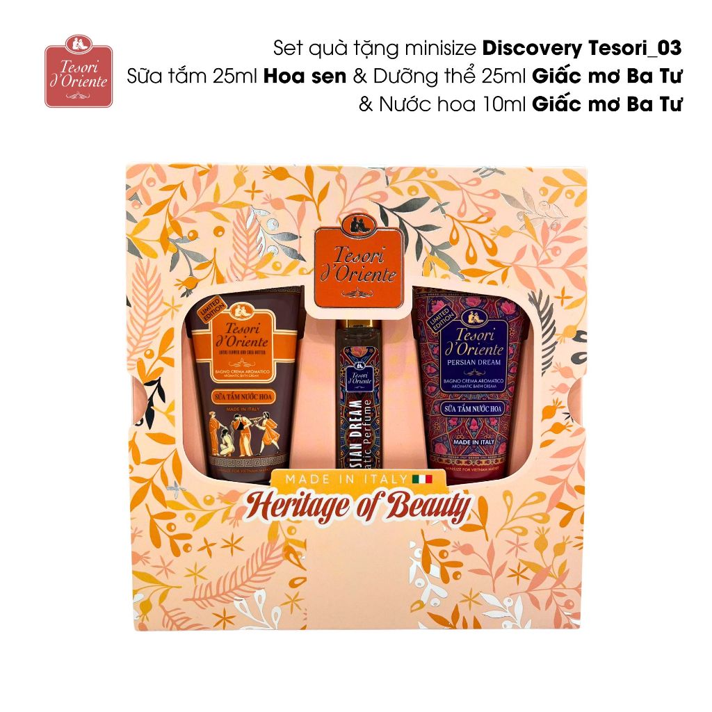 Ảnh Set quà tặng minisize Discovery Sữa tắm & Dưỡng thể và Nước hoa minisize Tesori d’Oriente tặng kèm túi giấy 2