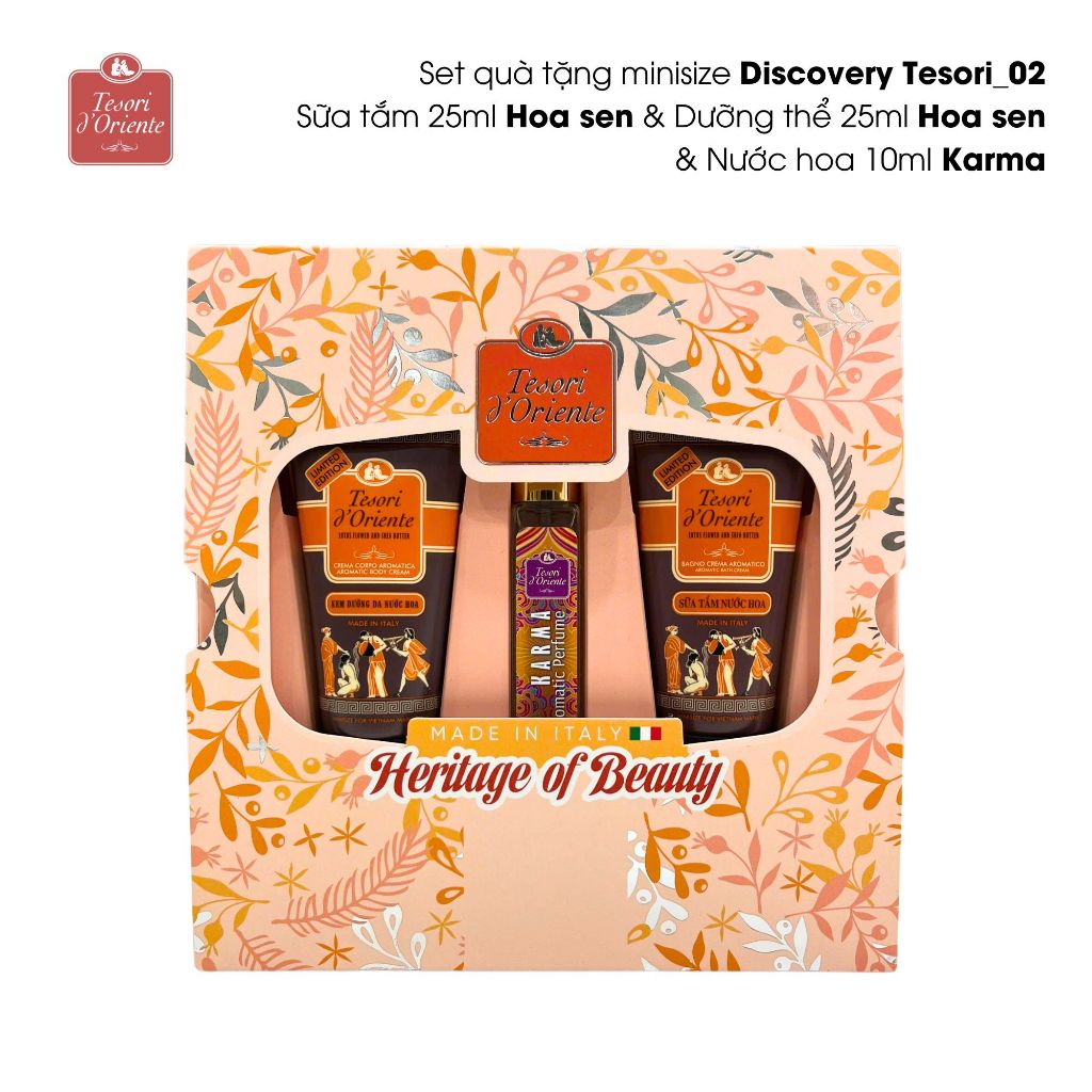 Ảnh Set quà tặng minisize Discovery Sữa tắm & Dưỡng thể và Nước hoa minisize Tesori d’Oriente tặng kèm túi giấy 1