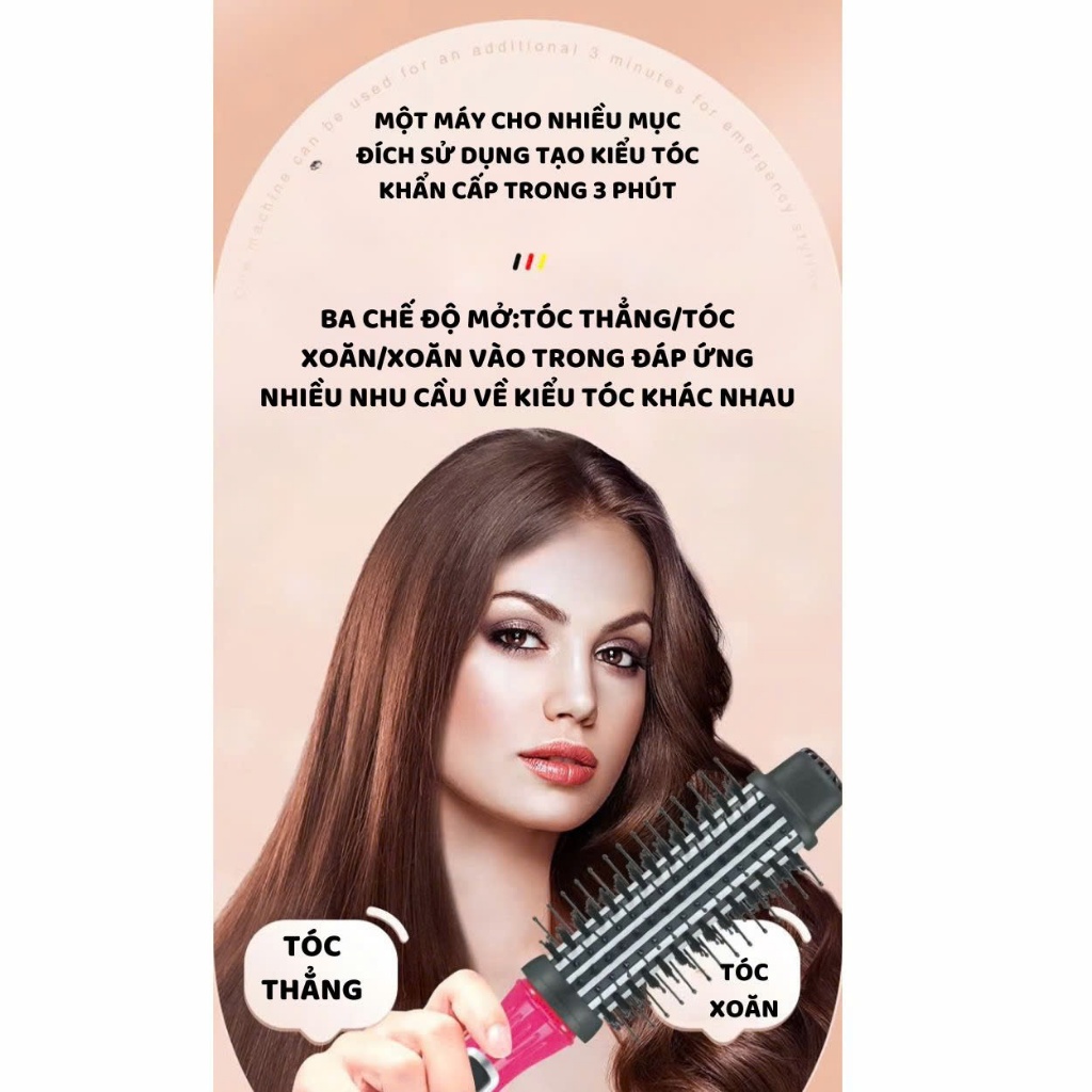Ảnh Lược điện chải tóc ENZO 2229 cao cấp tạo kiểu đa năng 3 trong 1 uốn xoăn,duỗi thẳng,uốn cụp,ion âm bảo vệ tóc 3