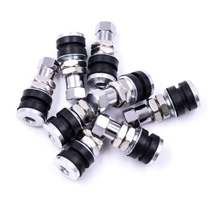10 Van mạ Inox không ruột - VAN NGẮN - BẮT NGOÀI MÂM (van ko săm) chất lượng cao dành cho bánh mâm