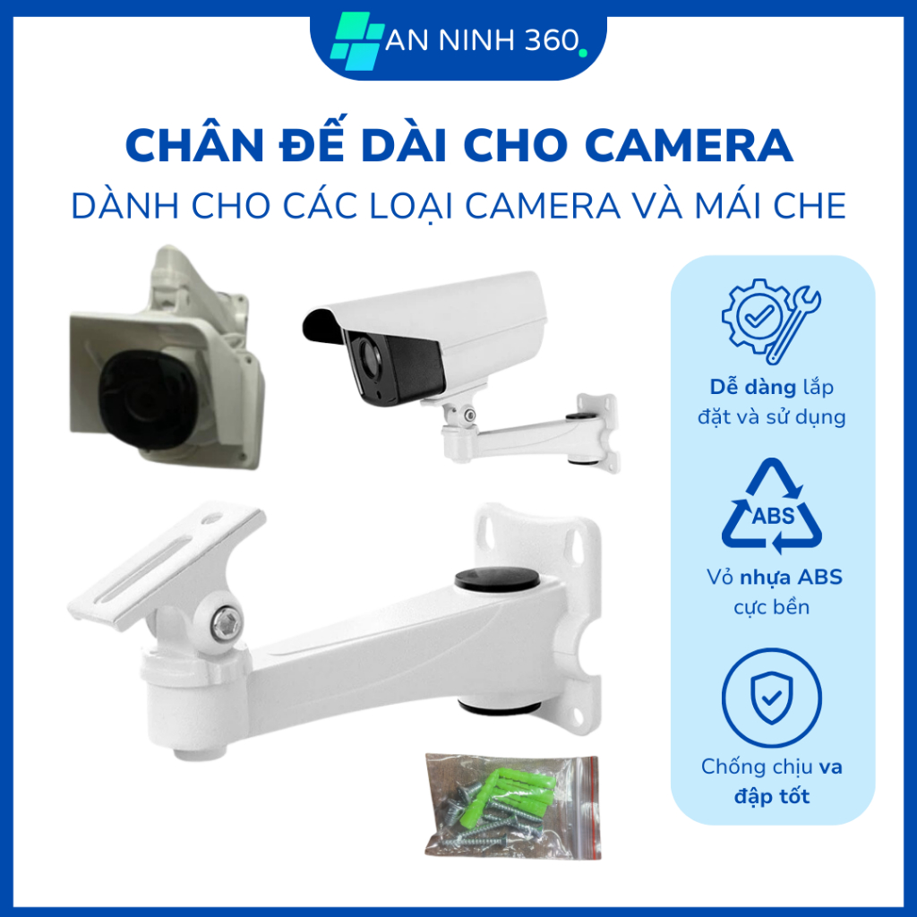 Chân đế Camera ngoài trời, nhựa ABS chắc chắn, dễ lắp đặt, phù hợp ...