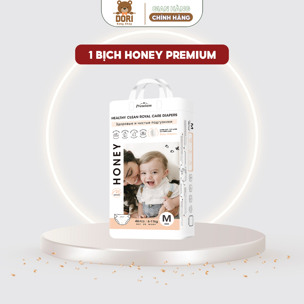 [HONEY PREMIUM] 1 Bịch Tã Bỉm Dán Quần Honey Premium Chính Hãng Đủ Size ...