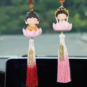 Khánh treo xe phật & bồ tát chibi trang trí nội thất ô tô