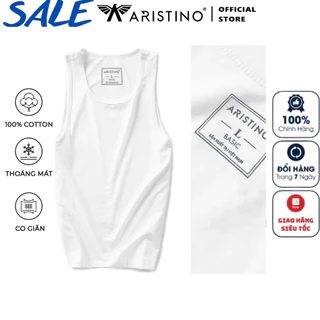 Áo Ba Lỗ Nam Aristino Thun 3 Lỗ Trắng Trơn Lót trong Sơ Mi 100% Cotton Mềm Mịn Co Giãn Siêu Thấm Mồ Hôi Áo Tank top AC21