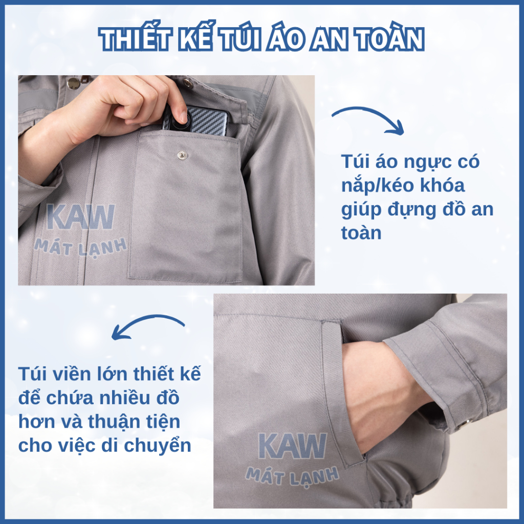 Áo Điều Hòa KAW Chính Hãng - Pin Khỏe 12-15H - Quạt Mát - Chống Nắng Nóng Và An Toàn