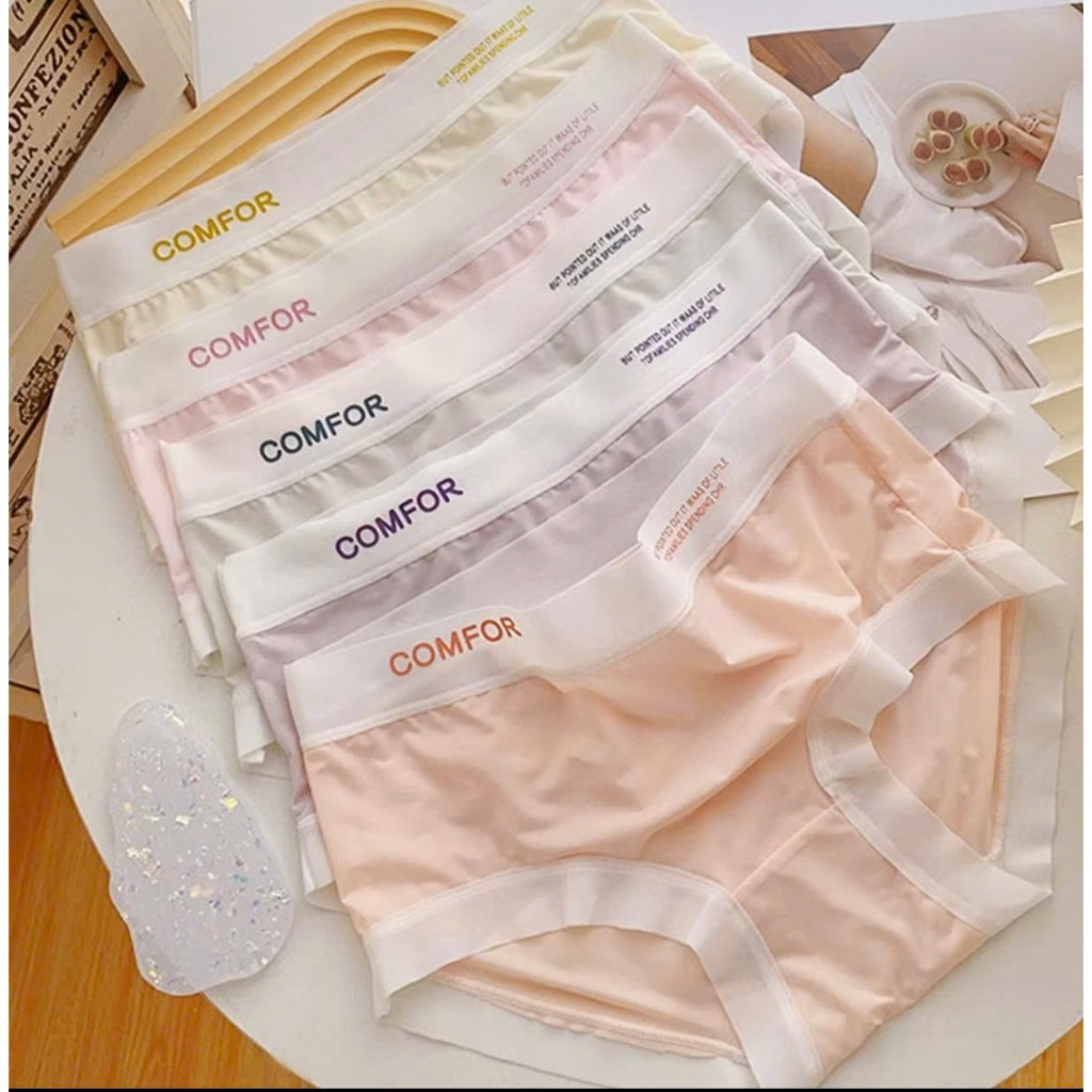 Combo 10 quần lót nữ lụa băng Comfor tàng hình  chất đẹp mềm mại co giãn size 38-70kg có lẻ 5 quần