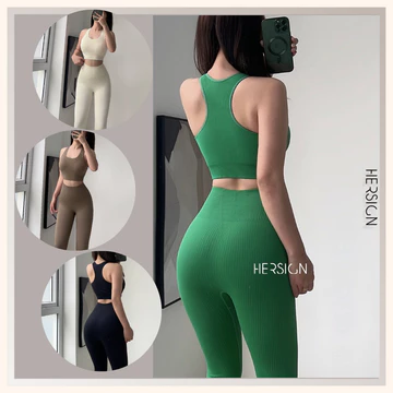 Set đồ tập gym nữ Đồ tập yoga nữ áo bra thể thao quần legging HERSIGN-SET163 BST HERSIGN CORELYNE