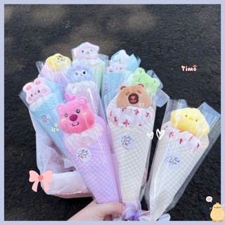 Bó Hoa Gấu Bông Capybara Loopy Nhân Vật Hoạt Hình Set 10 Bông Quà Tặng Bạn Gái Timo QT32