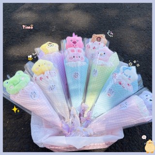 Bó Hoa Gấu Bông Capybara Loopy Nhân Vật Hoạt Hình Set 10 Bông Quà Tặng Bạn Gái Timo QT32