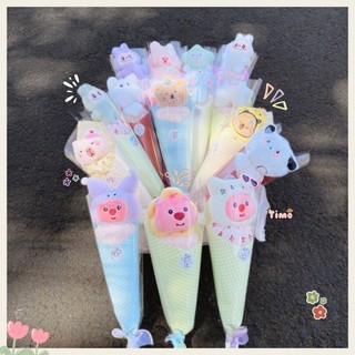 Bó Hoa Gấu Bông Capybara Loopy Nhân Vật Hoạt Hình Set 10 Bông Quà Tặng Bạn Gái Timo QT32