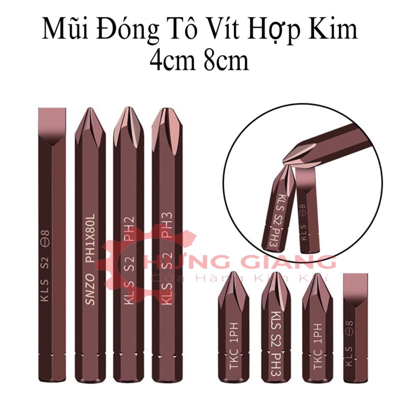 10 Mũi Đầu Tô Vít Đóng Hợp Kim, Mũi Đóng Tô Vít Cao Cấp