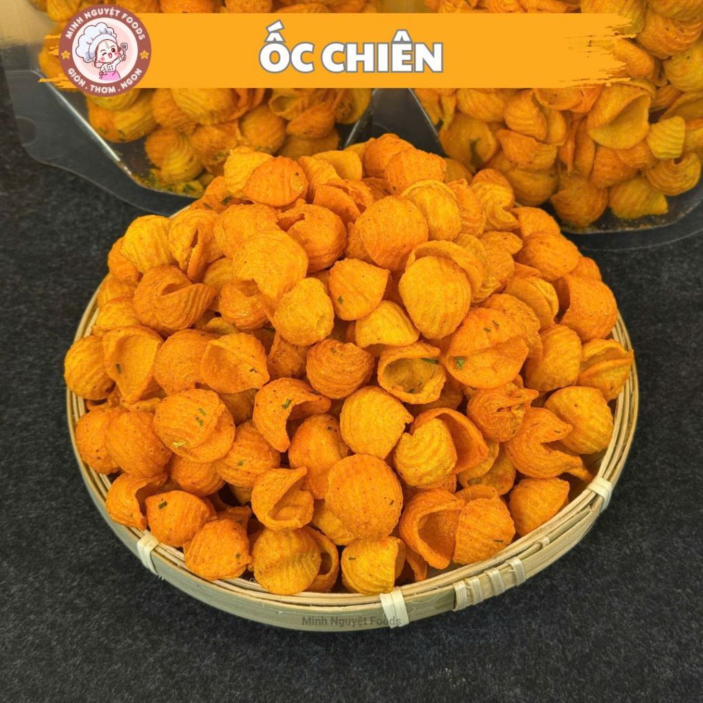 500G Ốc chiên cay, Sò chiên Ăn Vặt Snack vỏ ốc hương vị cay giòn Minh ...