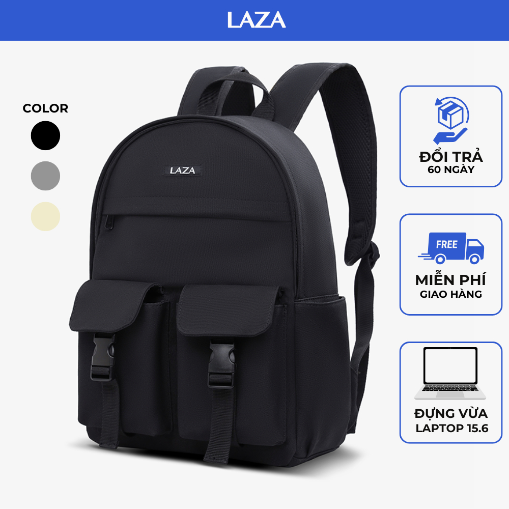 Ảnh Balo nam LAZA Burll Backpack 630 - Chất liệu vải trượt nước vừa laptop 15.6inch 1