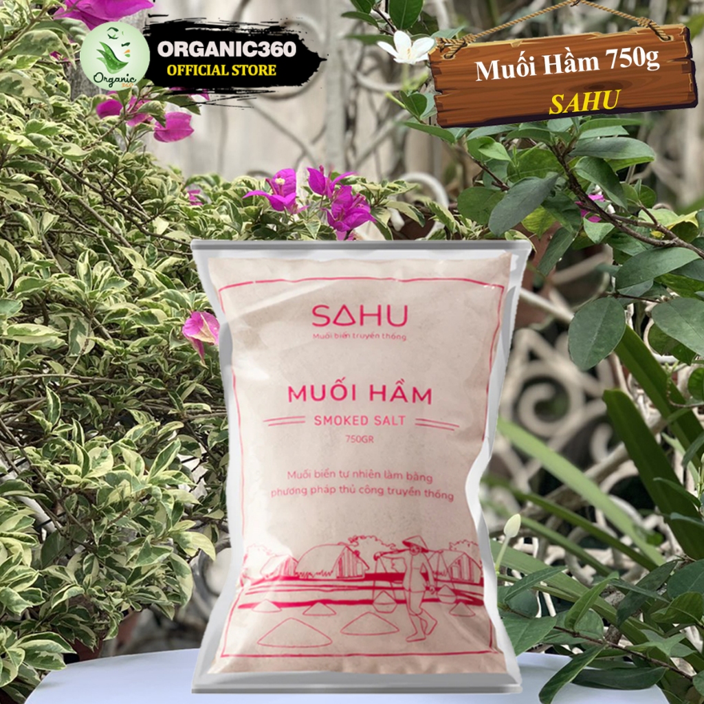 Ảnh Muối Hầm SAHU 750g Smoked Salt Muối Biển Tự Nhiên Làm Bằng Thủ Công Truyền Thống 2