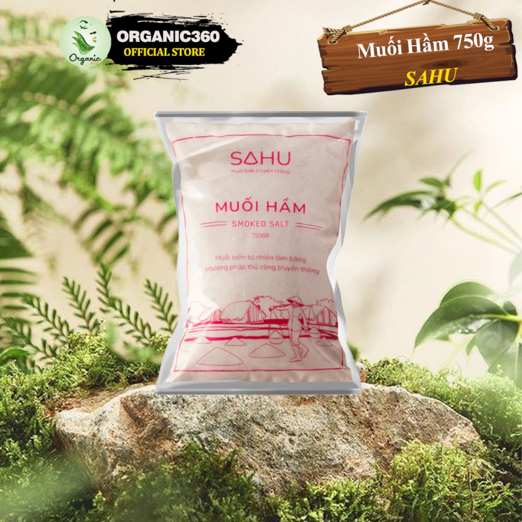 Ảnh Muối Hầm SAHU 750g Smoked Salt Muối Biển Tự Nhiên Làm Bằng Thủ Công Truyền Thống 1