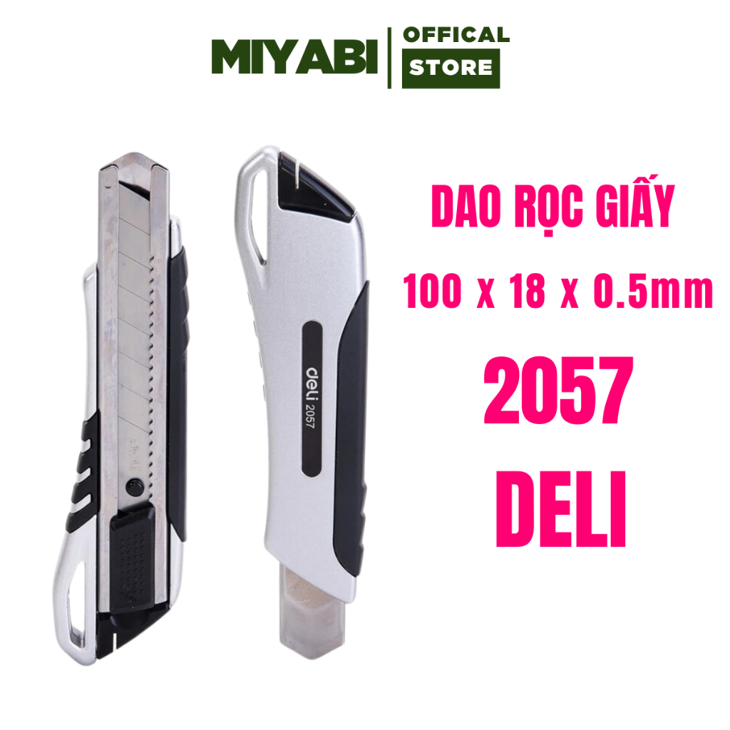 Dao rọc giấy Deli E2057 - 100mm chất liệu kim loại SK5 - màu trắng ...