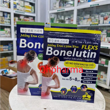 Cao dán giảm đau Flexs BONELUTIN túi 3 miếng dán hỗ trợ giảm đau vai,đau cơ,đau lưng,đau khớp bong gân