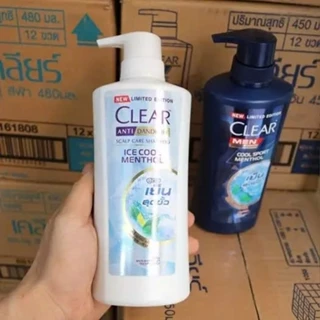 [ Mẫu mới 2024] Combo 2 chai dầu gội đầu gồm clear Bạc Hà 450ml và Clear Men 450ml(date mới)