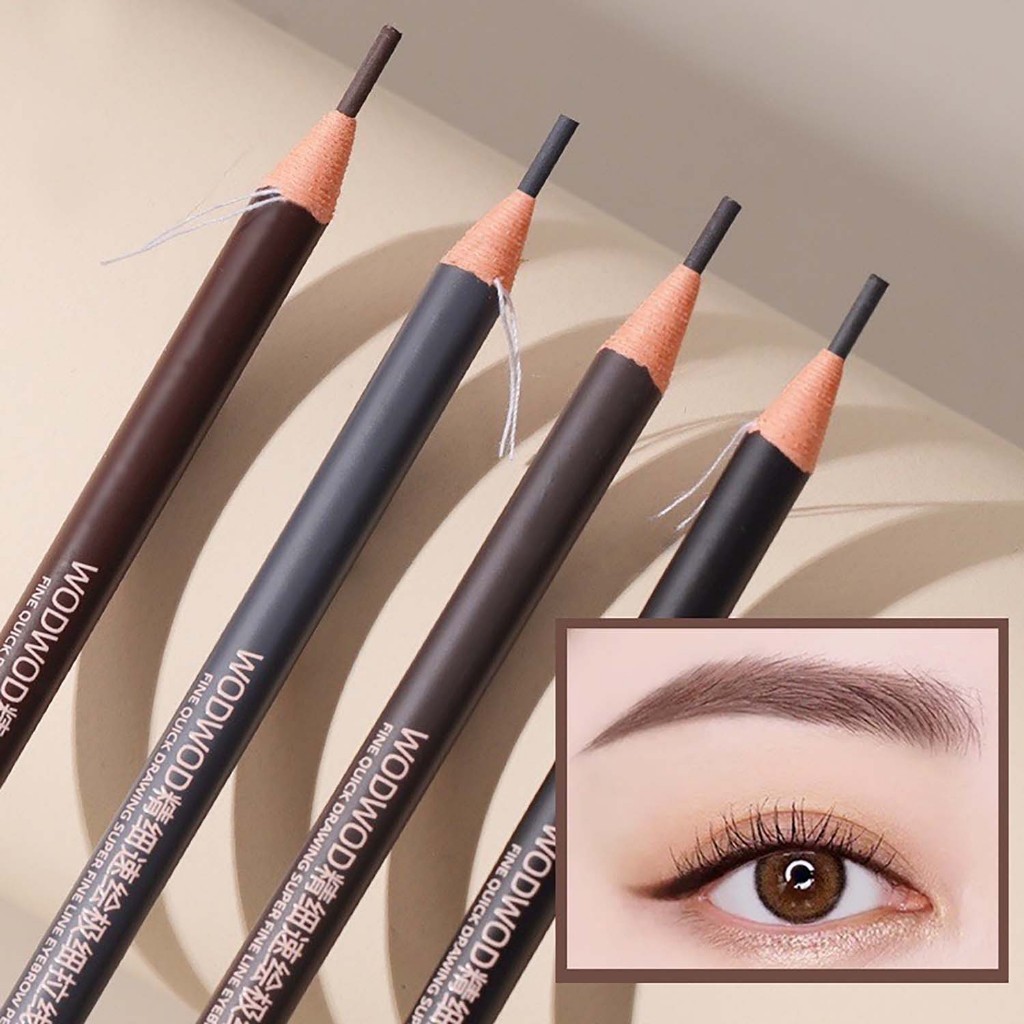 Chì xé kẻ mày WODWOD cứng phẩy sợi Eyebrow Pencil sắc nét chuyên dùng cho Makeup trang điểm