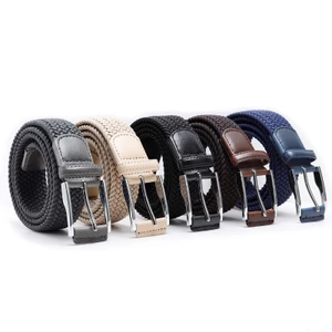Thắt lưng Golf nam co giãn dây dù cao cấp Thiết kế dây thun đan phối da rất sang trọng có hộp đựng làm quà tặng