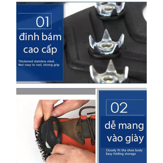 1 Đôi đinh gắn đế giày leo núi, trekking, đi trên băng, đinh gắn giày chống trơn trượt