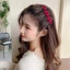 Kẹp Tóc Mỏ Vịt Hai Lớp Bằng Nhung, Kẹp Mái Nhiều Tầng Bện Tạo Hình Tóc Tết, Kẹp Nơ Tiểu Thư Hottrend