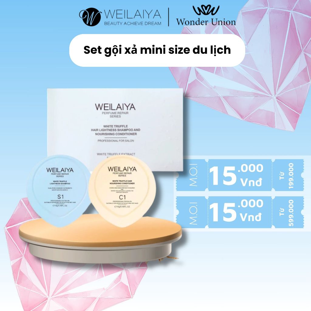 Ảnh Set mini dầu gội xả Weilaiya phục hồi nấm Truffle 15ml 1