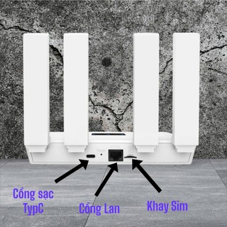 Phát wifi từ sim 4G R611C tích hợp wifi 6 có 4 ăngten gấp gọn
