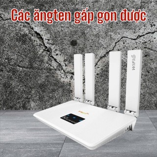 Phát wifi từ sim 4G R611C tích hợp wifi 6 có 4 ăngten gấp gọn