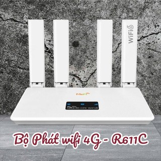 Phát wifi từ sim 4G R611C tích hợp wifi 6 có 4 ăngten gấp gọn