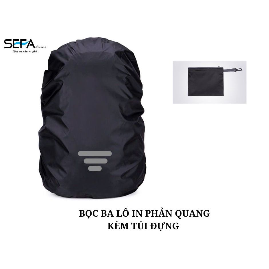Ảnh Bọc Ba Lô Chống Thấm Nước In Phản Quang, Túi Kéo Khóa Tiện Lợi - Dành Cho Phượt, Du Lịch, Đi Xe Máy, Đi Mưa 2