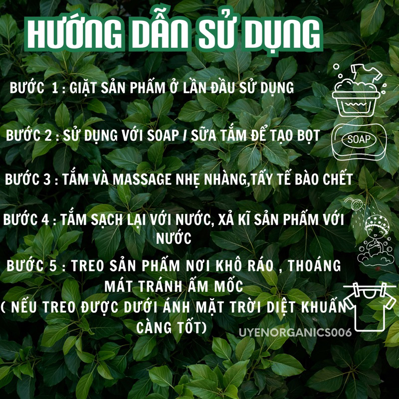 Găng Tay Tiêu Chuẩn - găng tay tẩy da chết sợi lanh