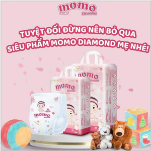 Bỉm dán/quần MOMO DIAMOND ORGANIC S64,M62,M60,L54,XL50,XXL48,XXXL46