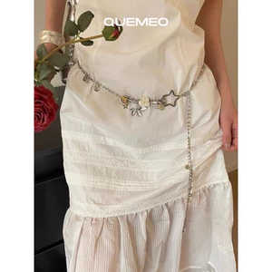 Hỏa tốc Dây đeo eo Kim Loại / Body chain xích hoa thép FLORY Belt mix sao lá thép không gỉ