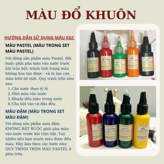 EGC -  Set màu nước đổ khuôn khay tượng chuyên dụng DIY, decor