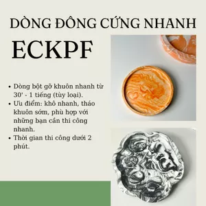 ECK Bột đổ khuôn thạch cao đông cứng nhanh cho hũ nến và khay