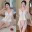 SX1028 bộ ngủ lụa satin kèm mút ngực - đồ ngủ cao cấp -KellyWang