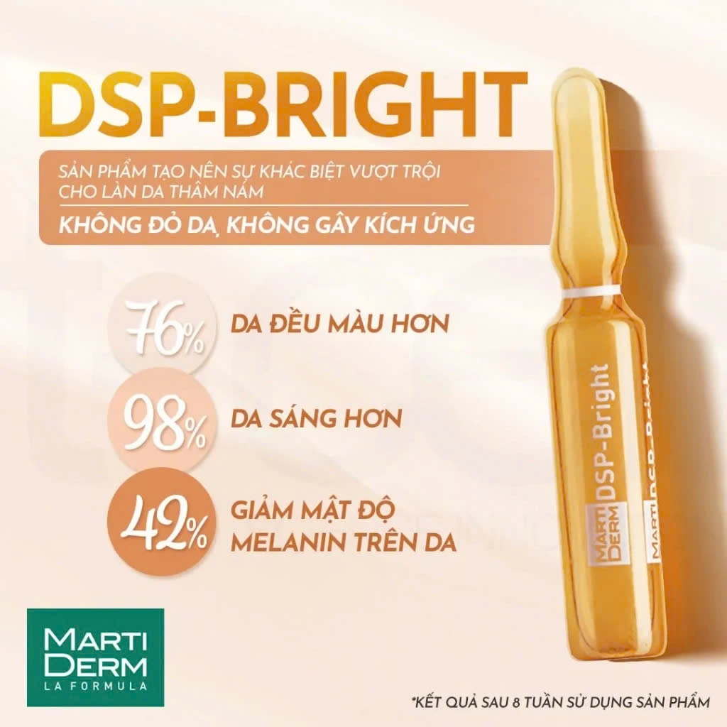 Ampoule Dưỡng Sáng Da Giảm Đốm Sắc Tố MartiDerm Pigment Zero DSP Bright Tây Ban Nha