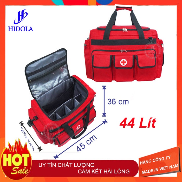 Túi Y Tế Sơ Cấp Cứu, Túi Cứu Thương HIDOLA Dung Tích Lớn Có Quai Xách Tiện Lợi Phù Hợp Cho Tổ Chức 44 LÍT, 9140