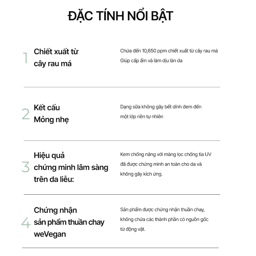 Ảnh Tinh Chất Chống Nắng Black Rouge Cica Green Sun Serum Hàn Quốc SPF50+ 45ml 4