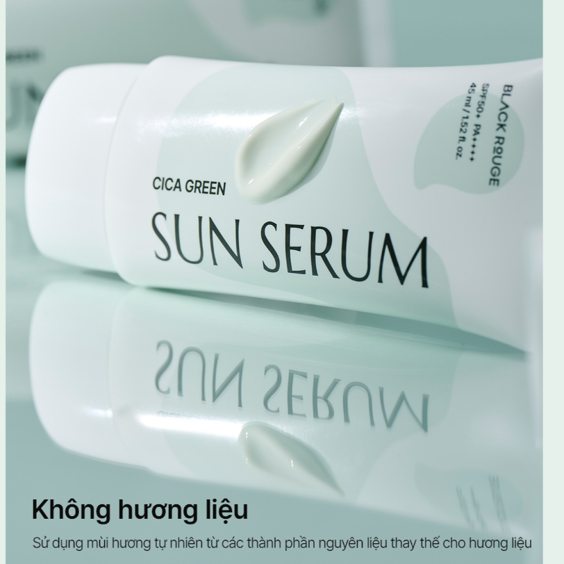 Ảnh Tinh Chất Chống Nắng Black Rouge Cica Green Sun Serum Hàn Quốc SPF50+ 45ml 2