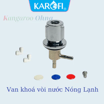 Van Khóa Vòi Nước Nóng Lạnh Nguội (Xanh/Đỏ/Trắng) Thế Hệ Mới 2024 - Dùng Cho Máy Lọc Nước Nóng Lạnh (Dây 6mm)
