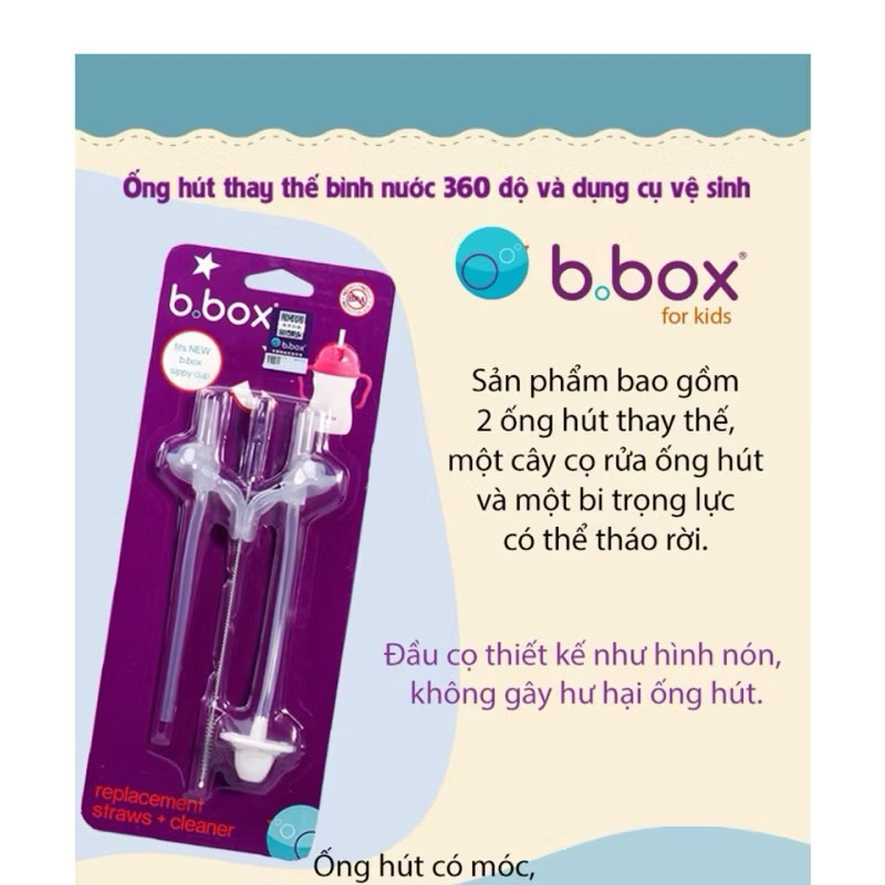 ỐNG HÚT THAY THẾ BÌNH NƯỚC 360 ĐỘ + BỘ DỤNG CỤ VỆ SINH B.BOX BBOX
