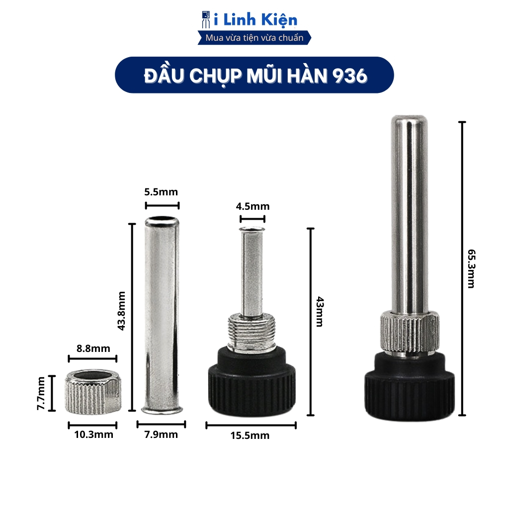Đầu Chụp Mũi Hàn 936 Dùng Cho Trạm Hàn chính hãng ilinhkien