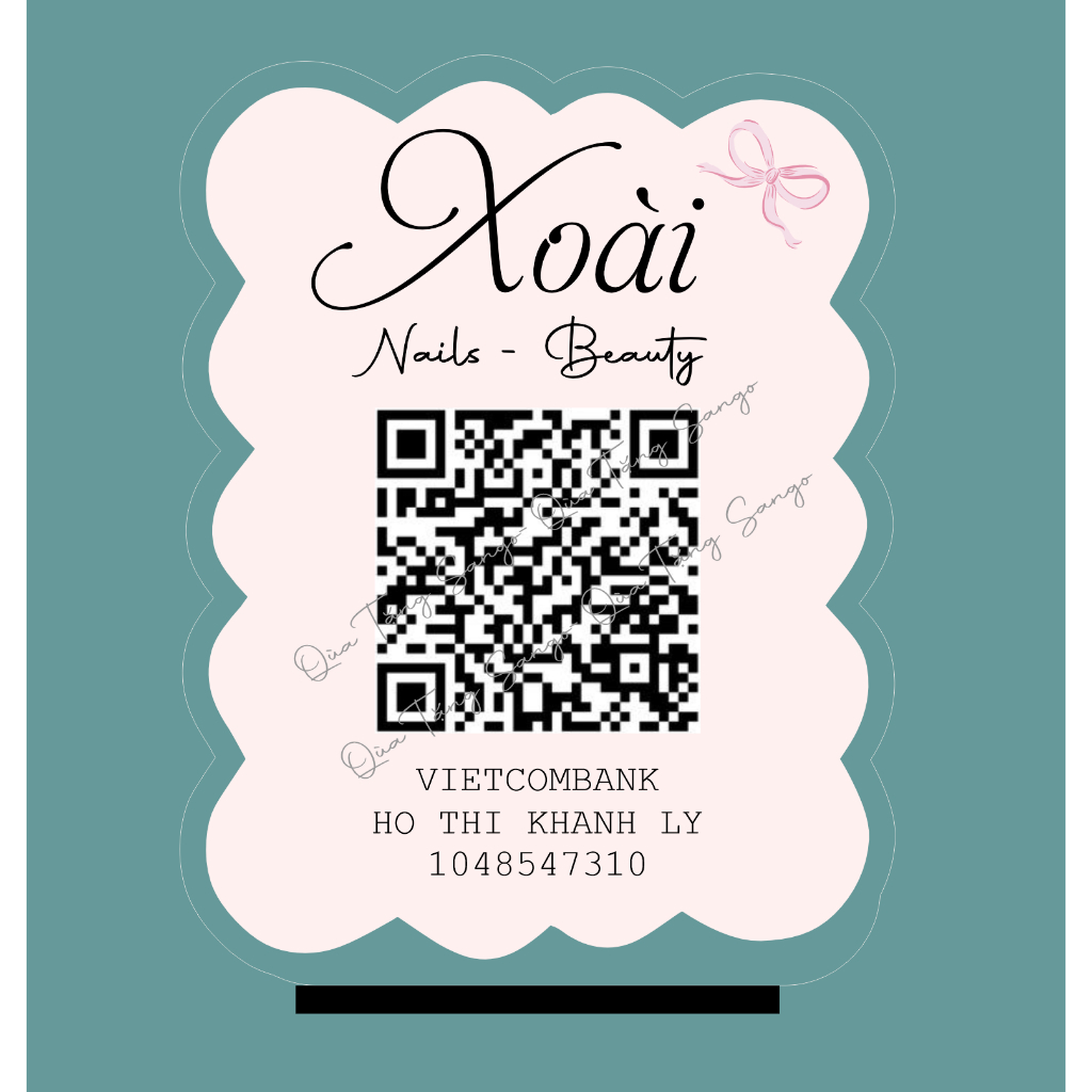 Biển Qr Nơ nền trong siêu sang- Quà Tặng Sango