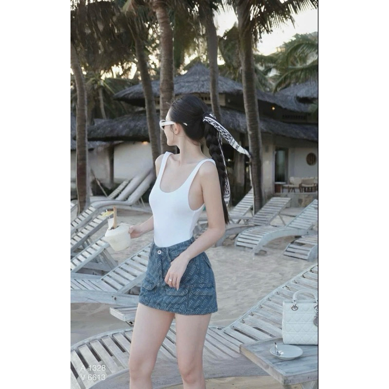 Áo bodysuit hàng 2 lớp hở lưng sâu co giãn mix đồ siu đẹp