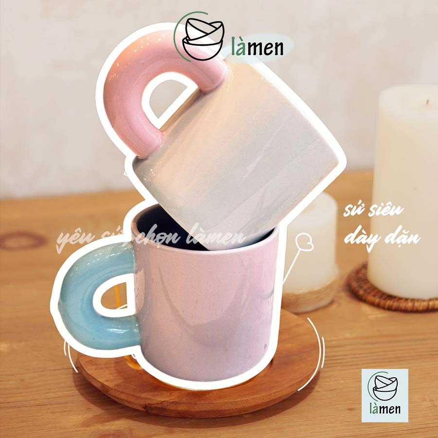 [Ngẫu Nhiên] Cốc Sứ Có Quai,Ly Sứ Uống Nước, Uống Sữa, Cafe Siu Xinh CSU018