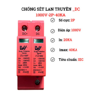 CHỐNG SÉT DC 1000V VÀ APTOMAT DC 1000V 20A, 32A, 63A